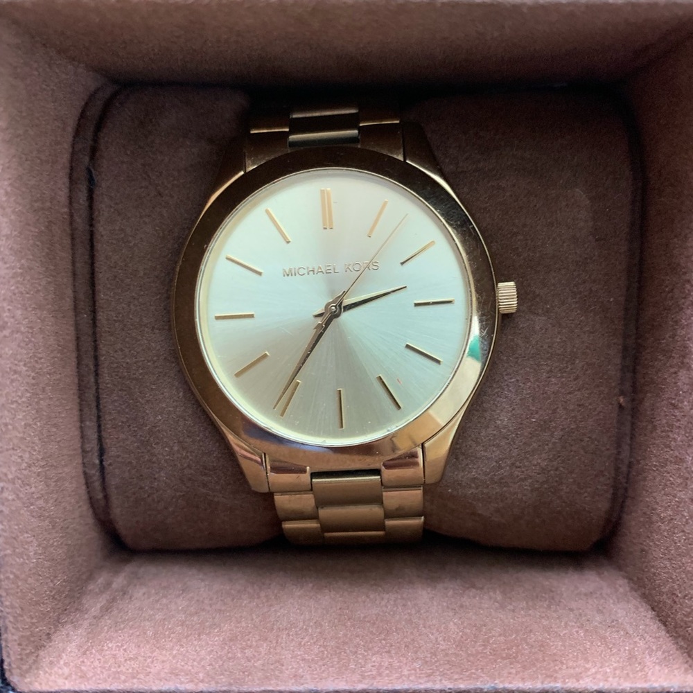 Slim Runway Gold Tone Watch
